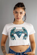 Remera Dos Padres M Pupera Diamante Alas Frontal Blanco