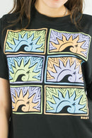 Remera Roxy Mujer Sunny Daze Oversize (NEG)