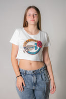 Remera Dos Padres M Crop Top 2Fathers Cropped Blanco