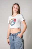 Remera Dos Padres M Crop Top 2Fathers Cropped Blanco