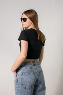 Remera Dos Padres M Pupera 2Fathers Cropped Top Negro