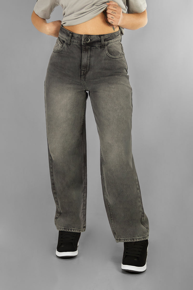 Jean Volcom Mujer Mid Rise N2 Gris