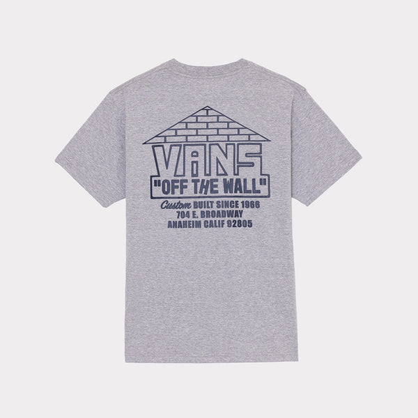 Remera Vans Hombre Gris Custom Built SS