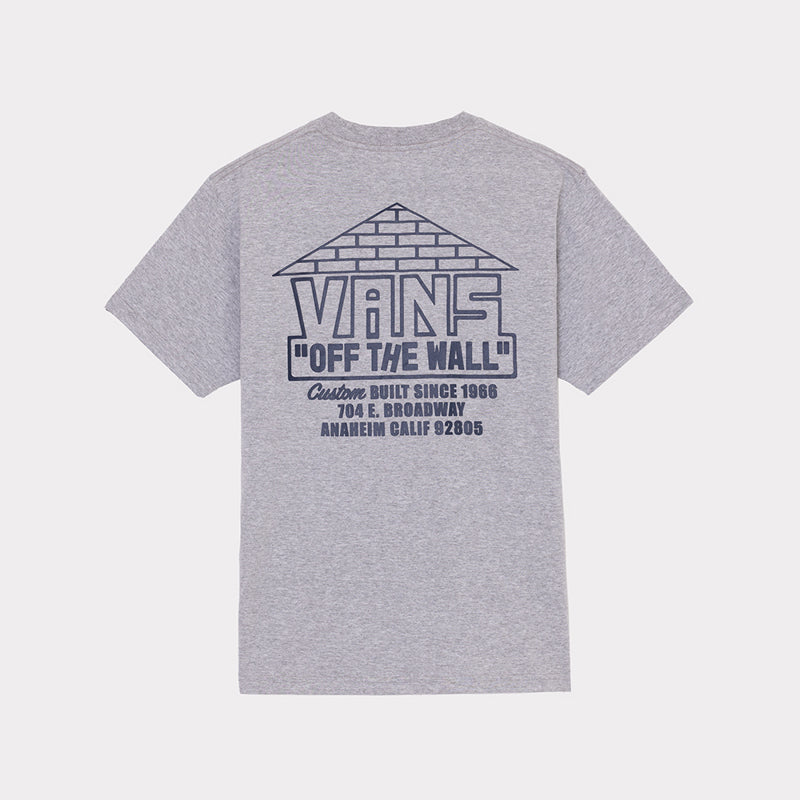 Remera Vans Hombre Gris Custom Built SS