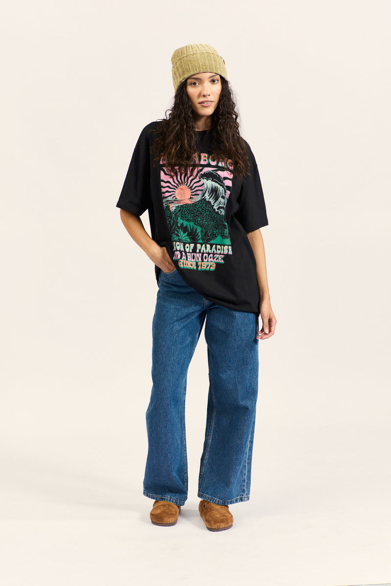 Remera Mujer Billabong Over Tee Negro