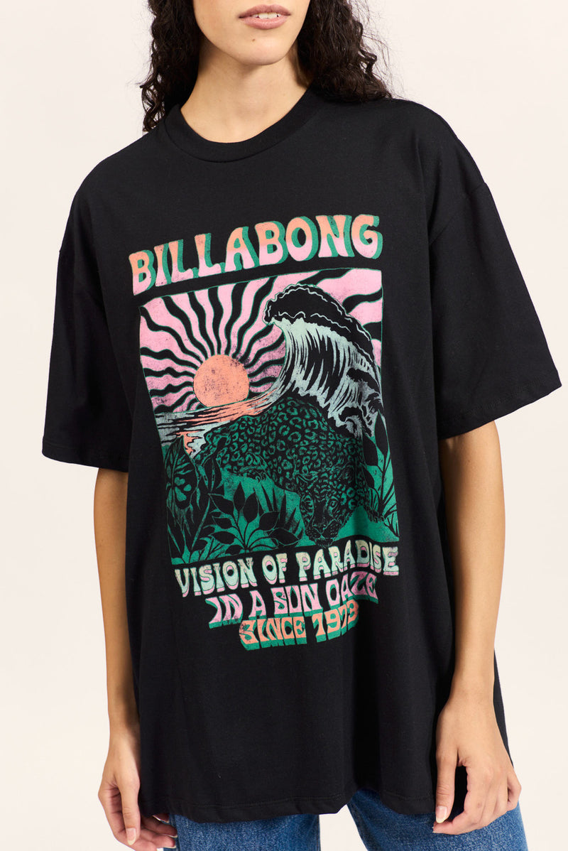 Remera Mujer Billabong Over Tee Negro
