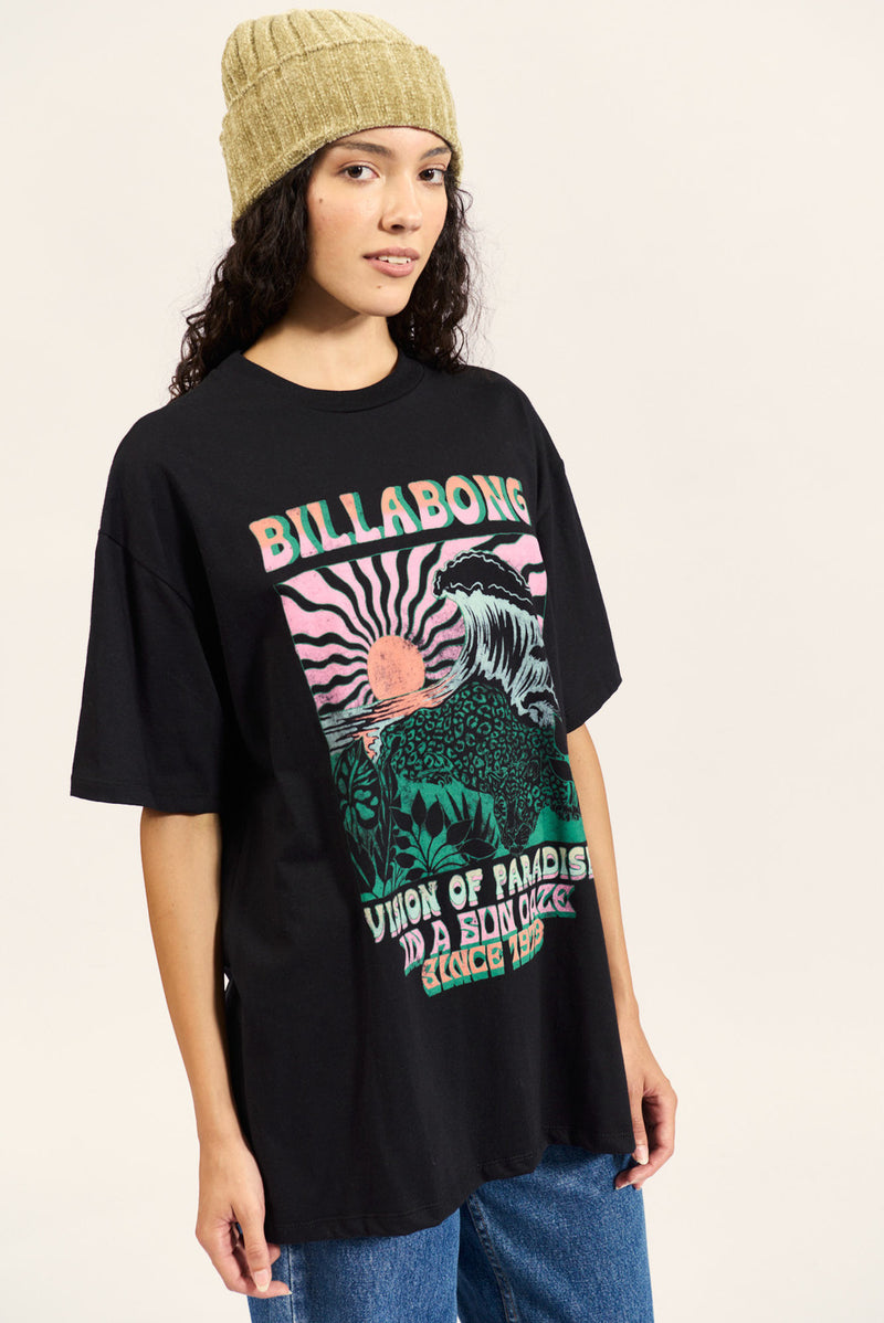 Remera Mujer Billabong Over Tee Negro