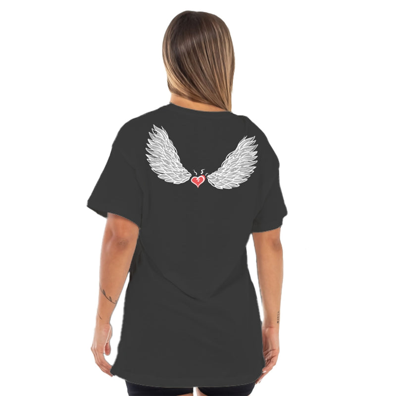 Remera Dc Mc Angel Negro Oversize