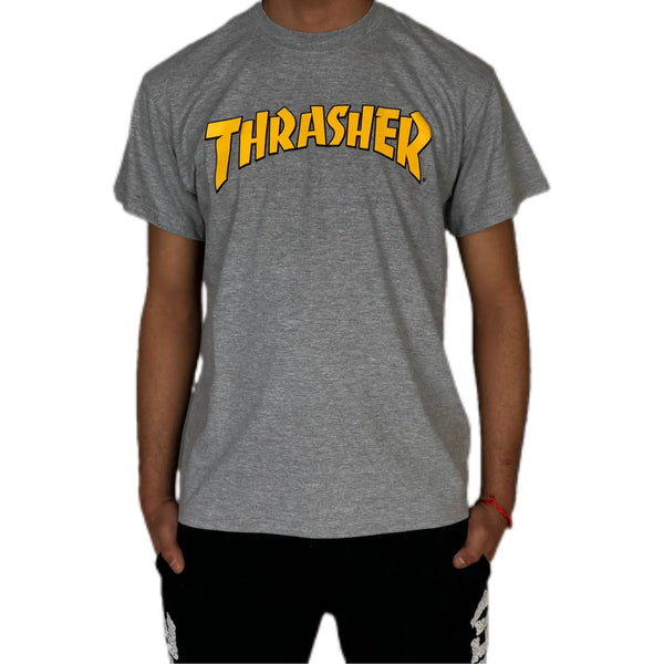 Remera Thrasher T-Shirt  Cover Gris