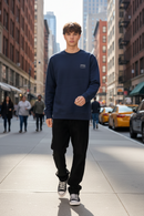 Buzo Billabong Walled Crew Azul