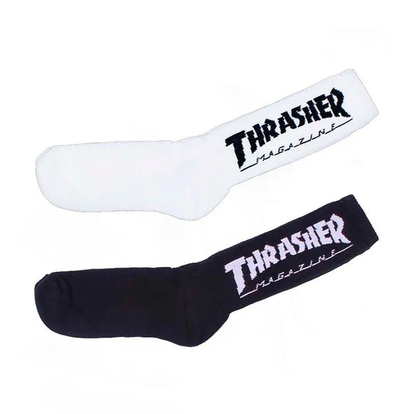 Medias Thrasher Socks Mag X2 Blamco/Negro