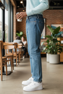 Jean Levis 501 Button Flyrinsed Azul