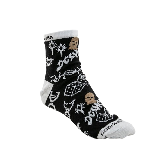 Medias Dc Scribble Mid Crew Pack x2