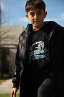 Buzo Ocn Kids Oversize Varsity Negro V3