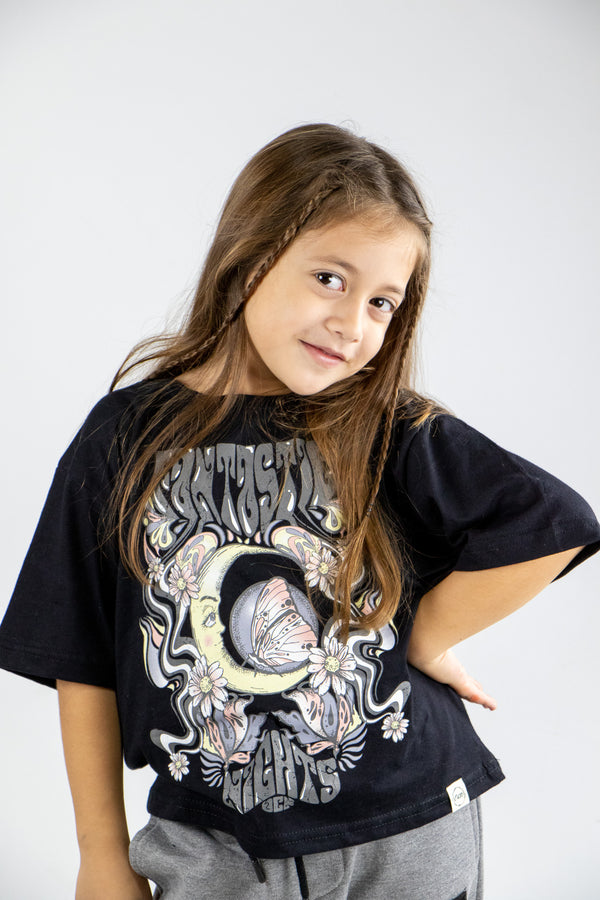 Remera M/C KIDS Boxy Tee Negro 274