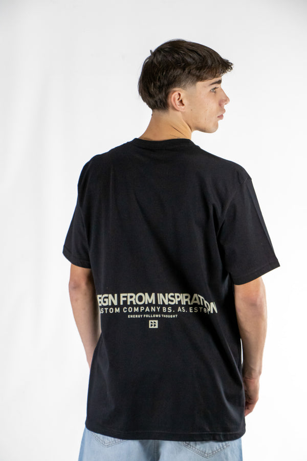 Remera Ocn H Basic Code Relax Negro 701E0