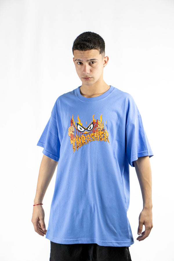 Remera Thrasher T-Shirt Sucka  Free Celeste