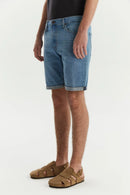 Bermuda Levis Slim Cot Off Celeste