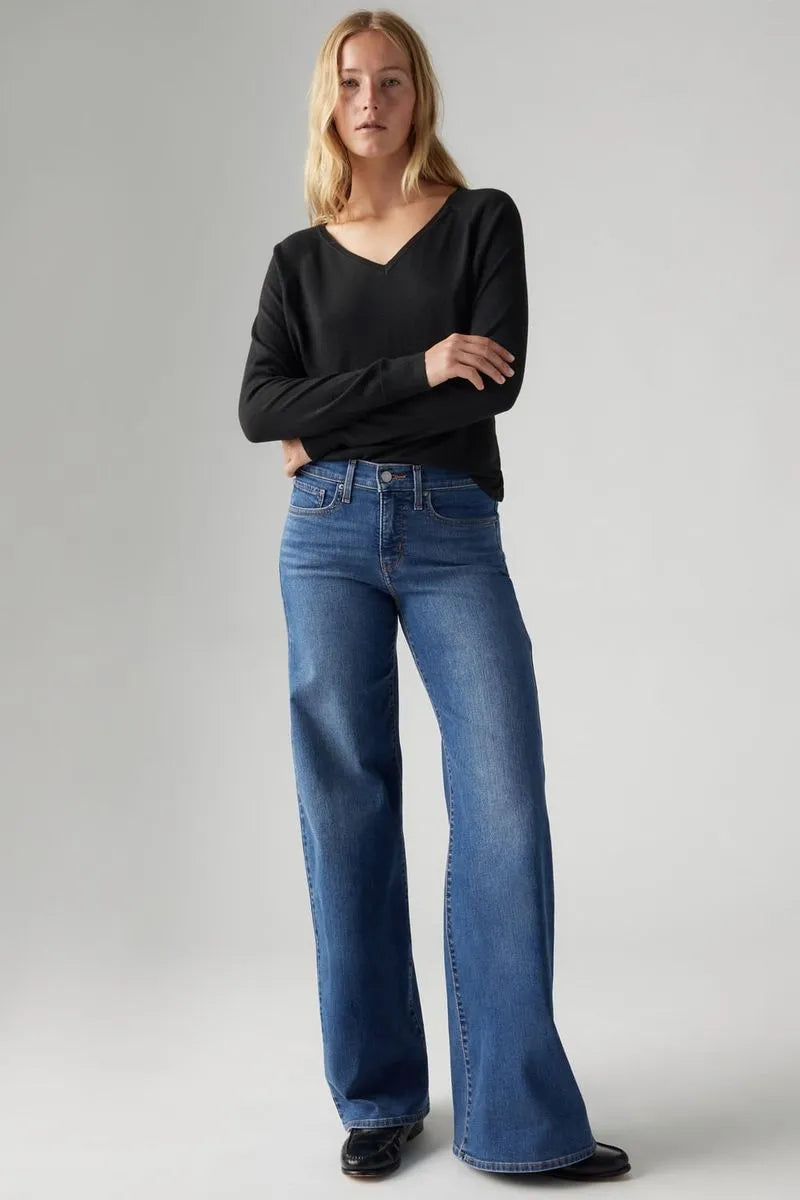 Jean Levis Wide Leg Clever Girl Medio Oscuro