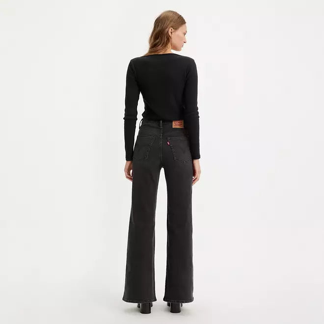 Jean Levis Mujer Ribcage Bells And Dry ( Negro Gastado)