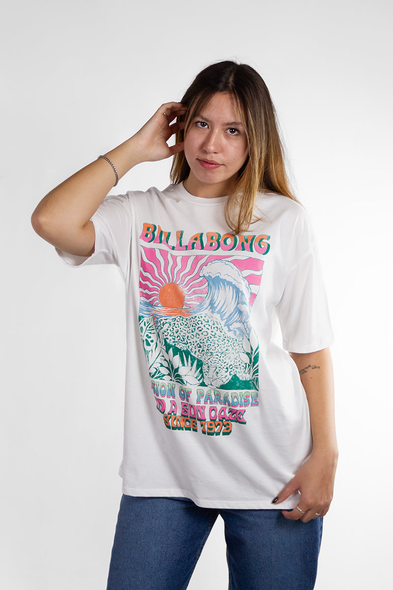 Remera Mujer Billabong Over Tee Blanco