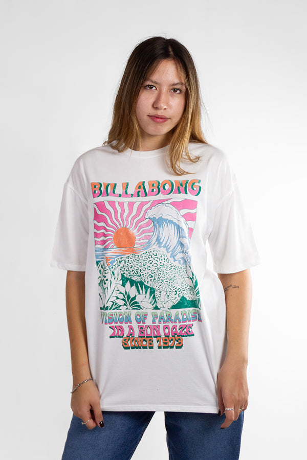Remera Mujer Billabong Over Tee Blanco