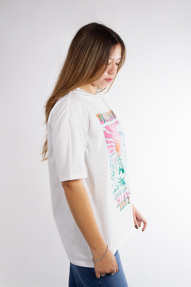 Remera Mujer Billabong Over Tee Blanco