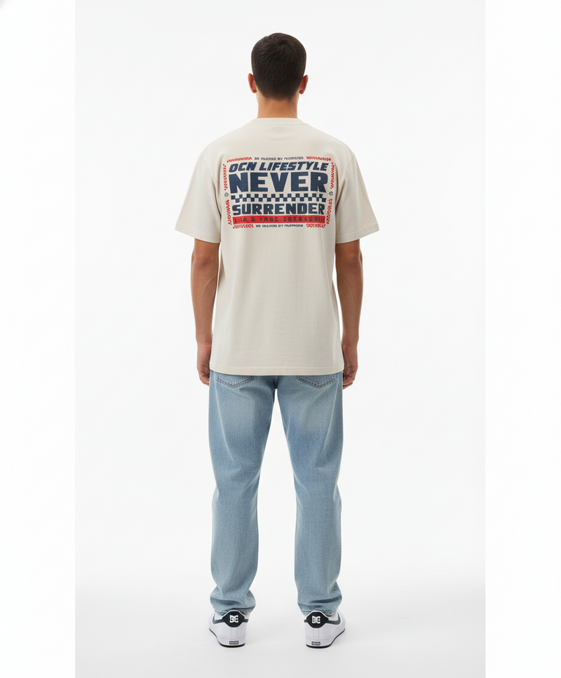 Remera Ocn Rayo Plus Size Beige