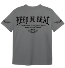 Remera Ocn Kids Gothic Print Ceniza 7F28G