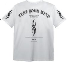Remera Ocn Kids Gothic Print Blanco 702V5