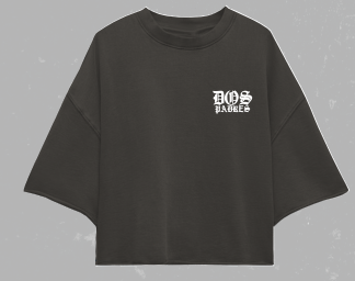 Remera Dos Padres Boxy Negro