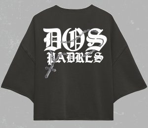 Remera Dos Padres Boxy Negro