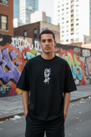 Remera King  Of Art Cracked Wash Negro