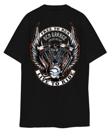 Remera Hombre Ocn Garage Negro A8