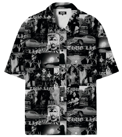 Camisa Ocn Hombre Tupac Negro