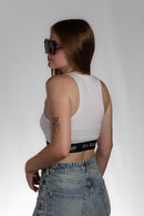 Top Ocn Mujer Logo Tape Blanco
