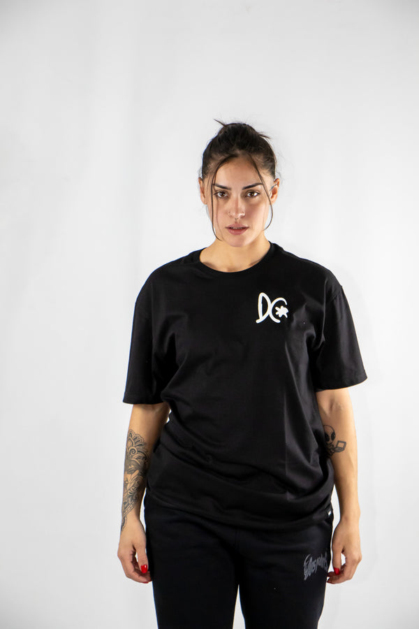 Remera Dc Mc Angel Negro Oversize