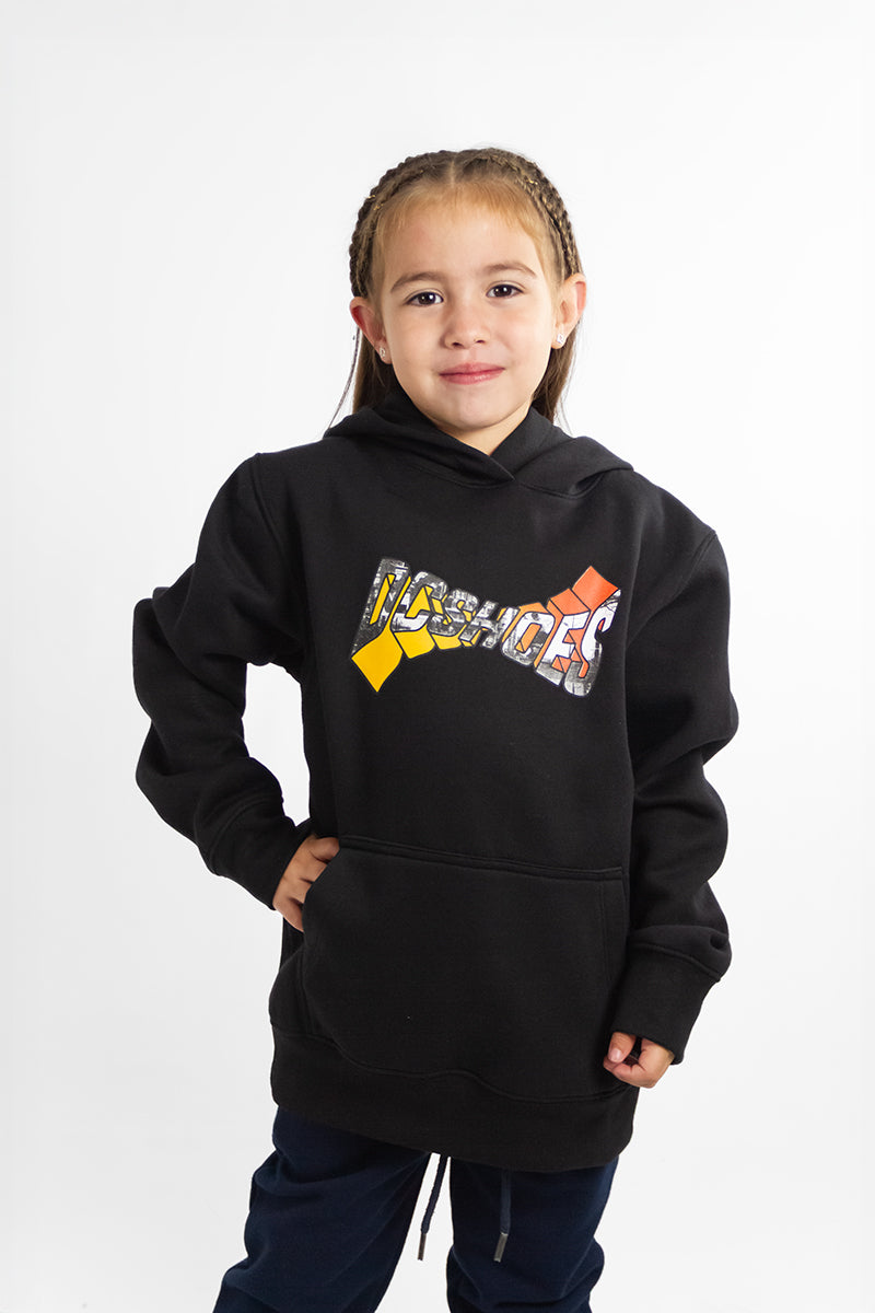 Buzo Dc Canguro Warped Negro KIDS