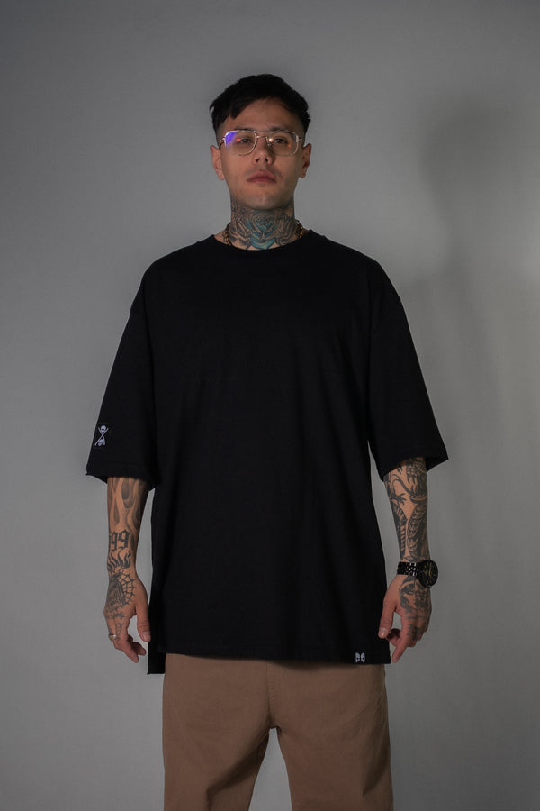 Remera Dos Padres Oversize Unisex Diseno 257 Negro