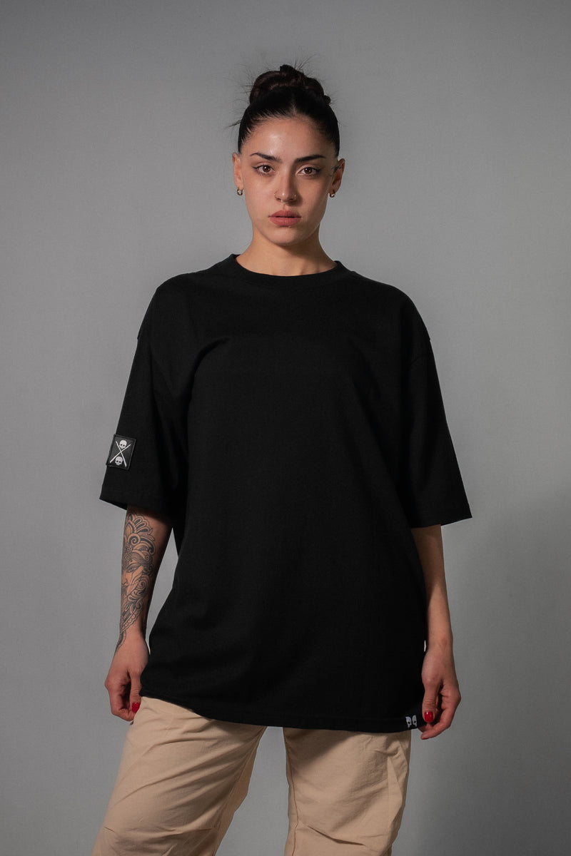 Remera Dos Padres Oversize Unisex Diseno 257 Negro