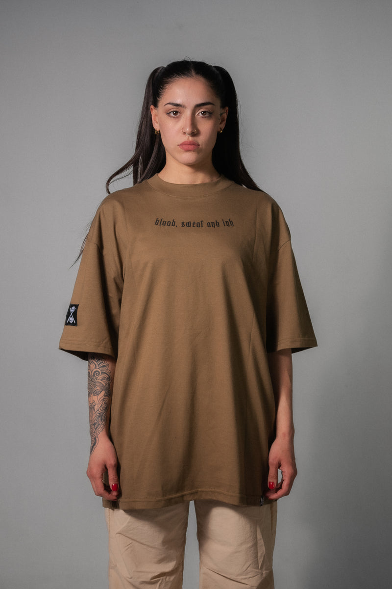 Remera Dos Padres Unisex Oversize 265 Oliva