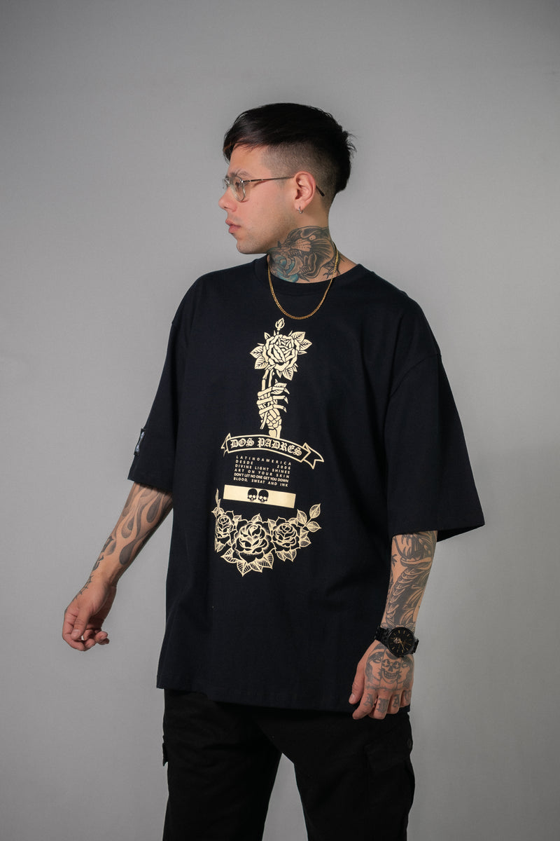 Remera Dos Padres H Oversize Unisex Crudo 5A