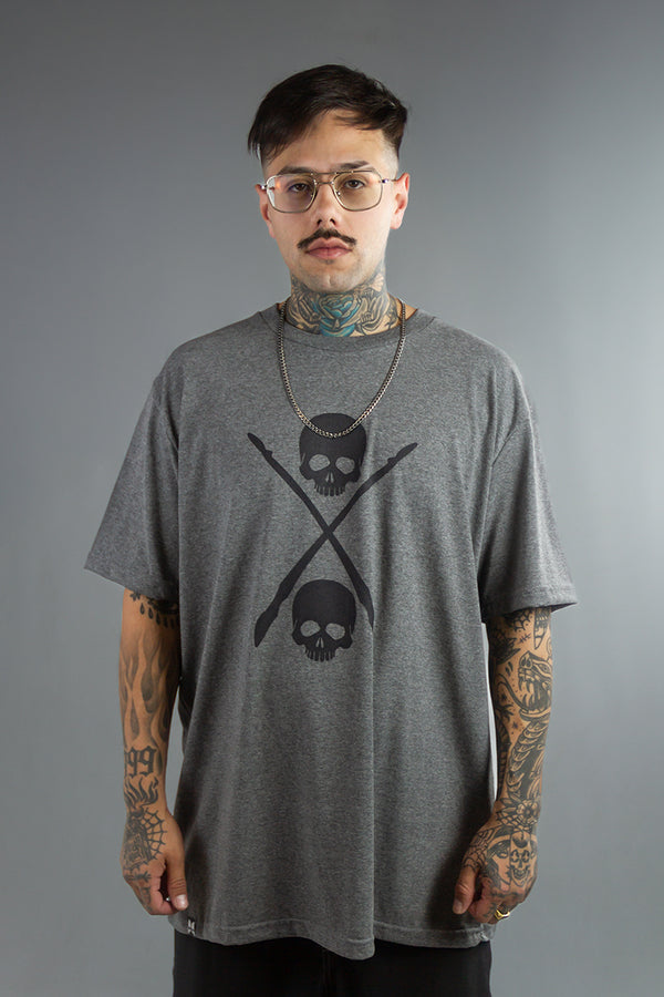 Remera Dos Padres Bones Melange 5G