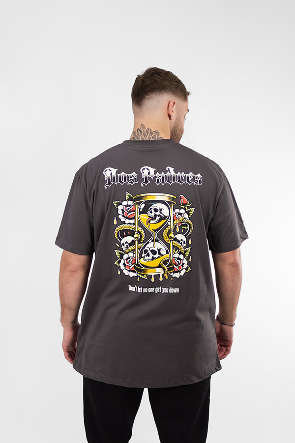 Remera Hombre Dos Padres Diseño Gris 5D