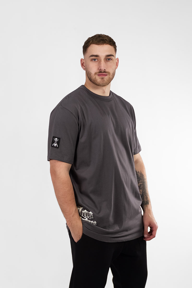 Remera Hombre Dos Padres Diseño Gris 5D