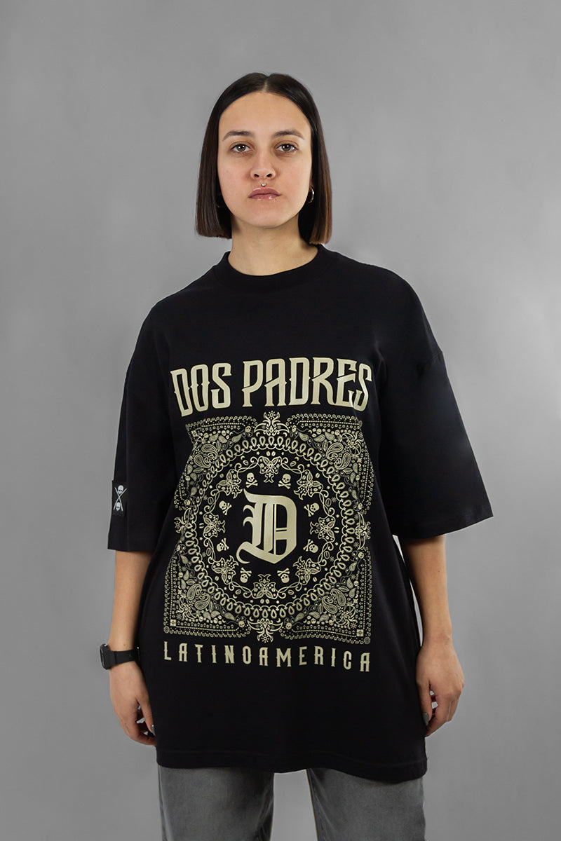 Remera Dos Padres Unixes Over Negro 7014B