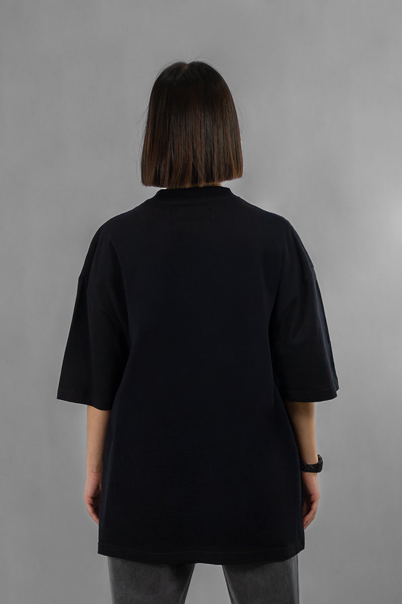 Remera Dos Padres Unixes Over Negro 7014B