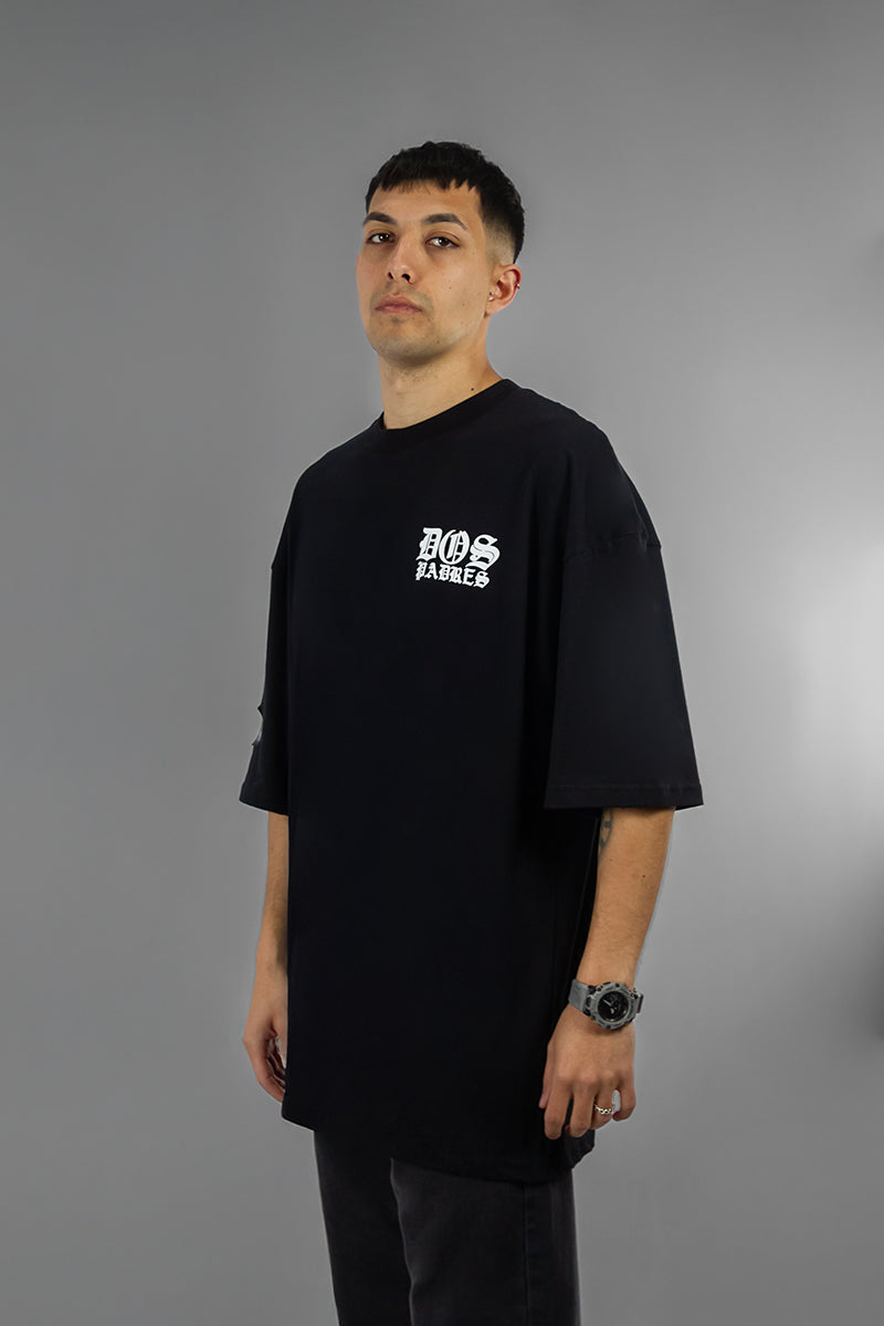 Remera Dos Padres H Over Negro 7012A