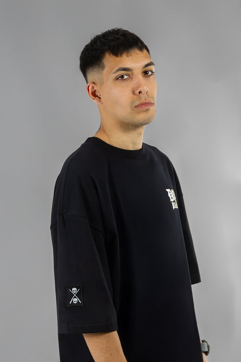 Remera Dos Padres H Over Negro 7012A