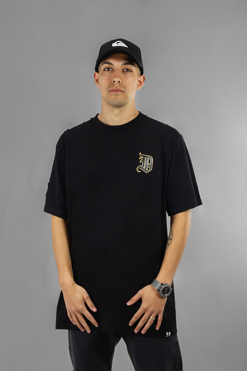 Remera Dos Padres H Regular Negro 7019A